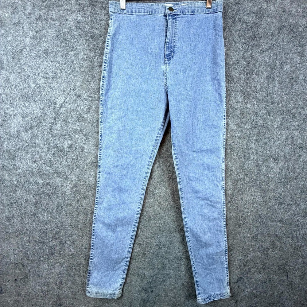 American Apparel The‎ Easy Jeans Womens Large Blue Denim High Rise Skinny Leg